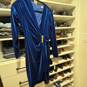 Calvin Klein Royal Blue Velvet Dress